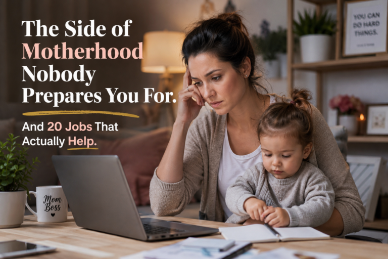 Woman discovering best jobs for moms that fit around family life penny to power