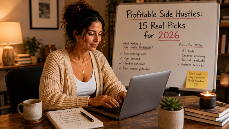 Profitable side hustles sorted into 3 real groups by time shape, all 15 options compared honestly with real income ranges for each category