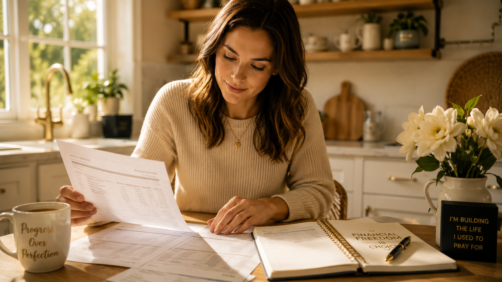 Woman finding peace after overcoming financial shame penny to power