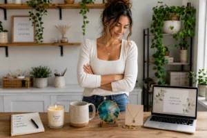 Handmade product lineup representing best-selling Etsy items, PennyToPower