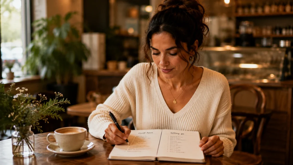 Wedding dresses under $600 budget planning at cafe table