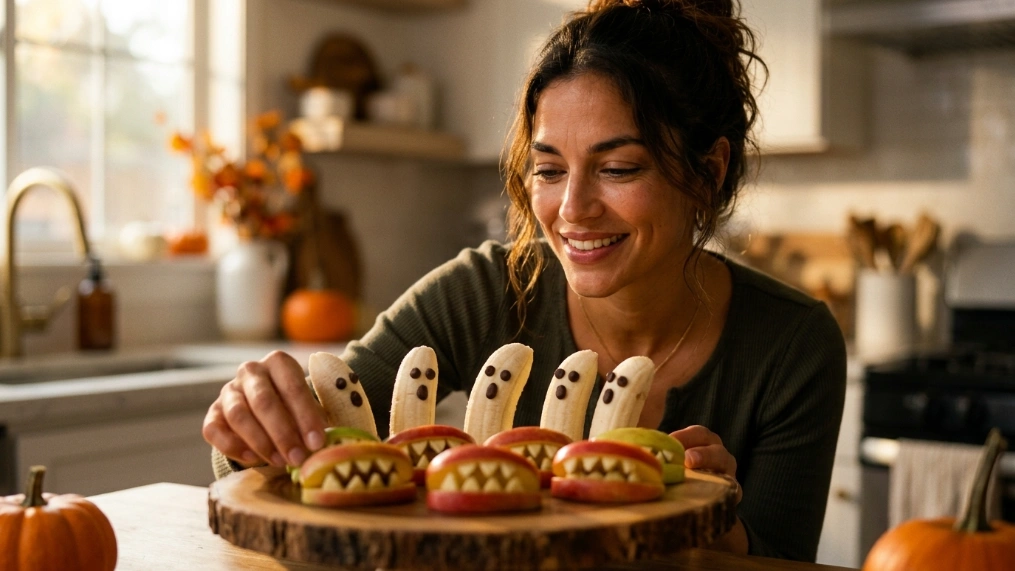 Halloween budget tips fruit decor at home 
