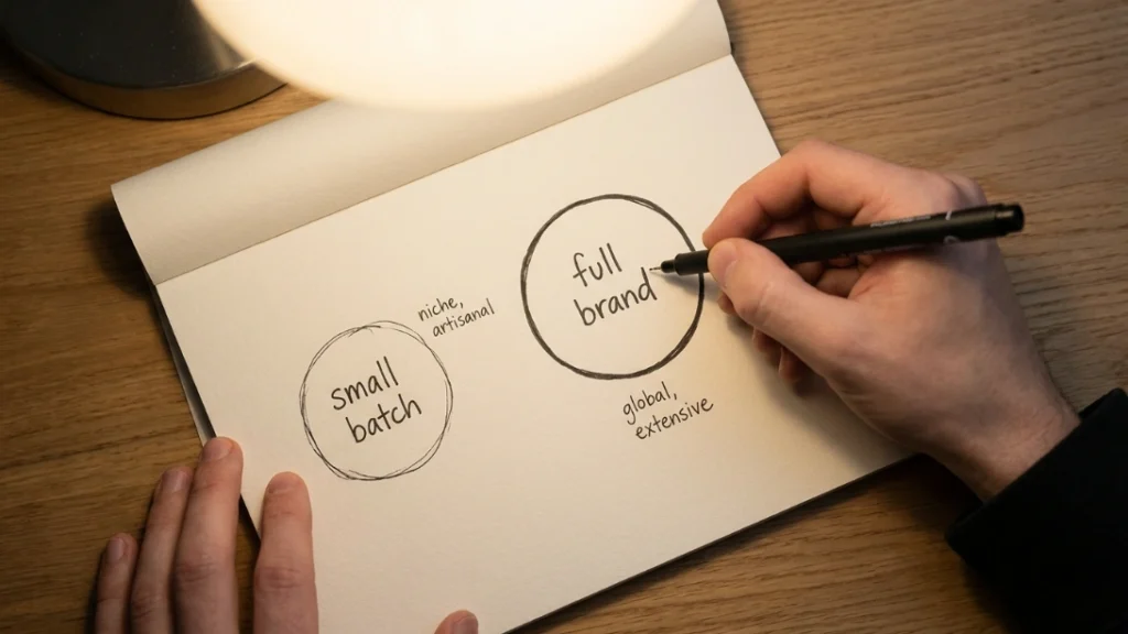 Planning the scale of a home perfume business cost decision on paper