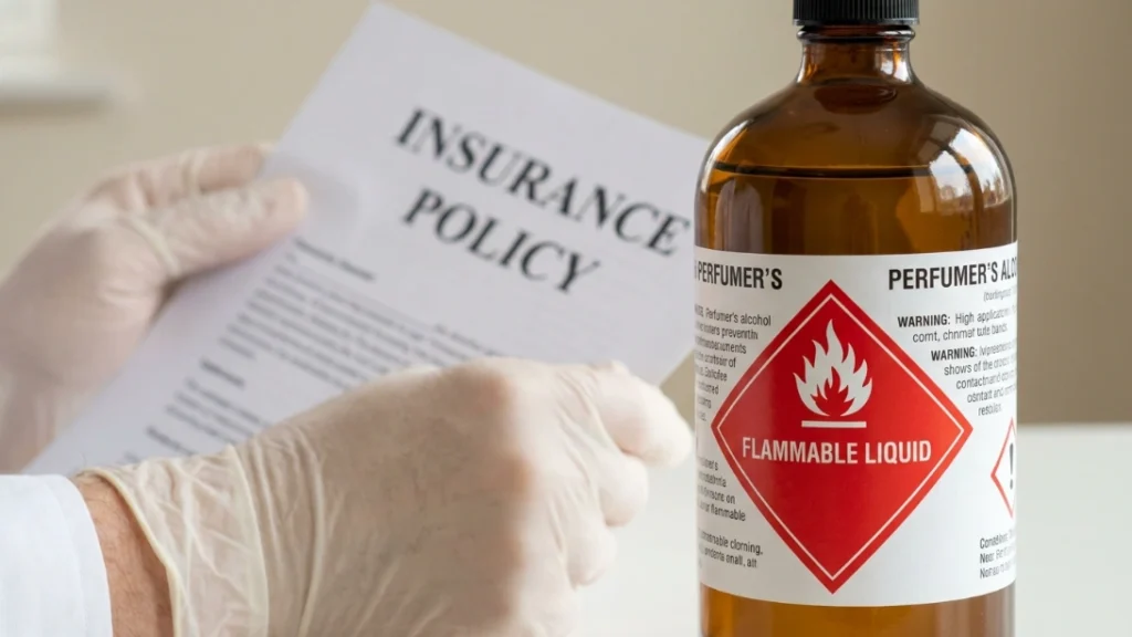 Reviewing liability insurance as part of a home perfume business cos