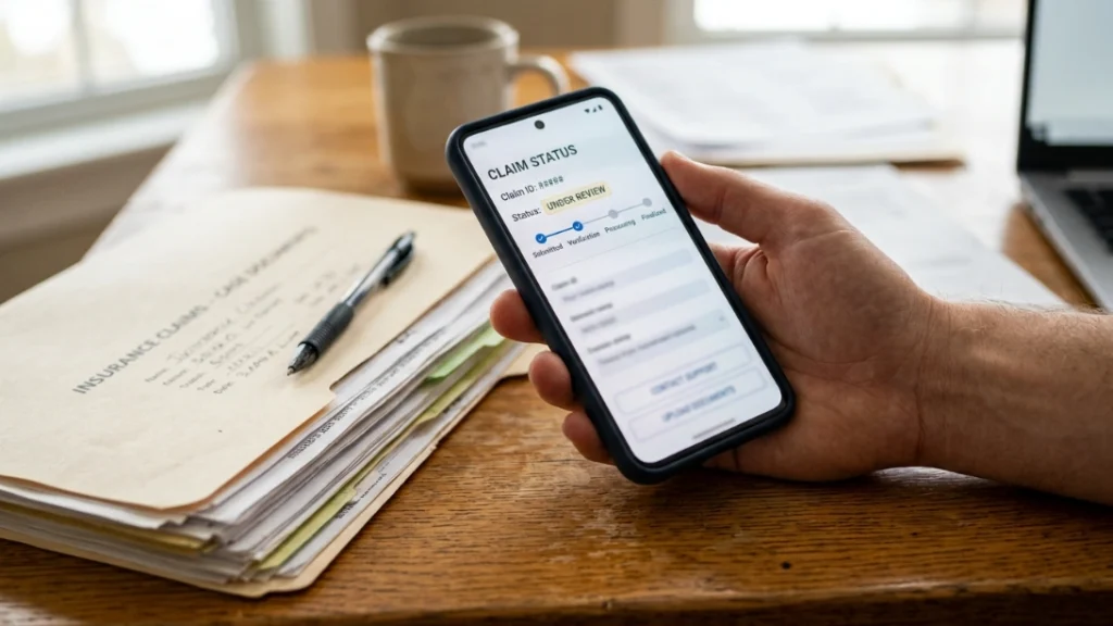 Checking claim status, finances after losing spouse insurance
