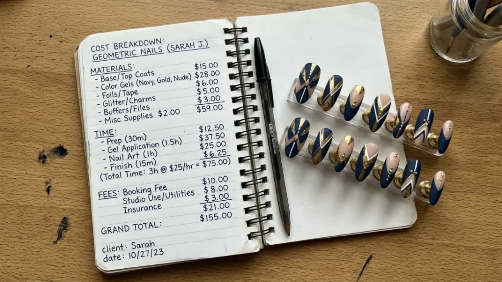 Pricing a press on nail business set honestly