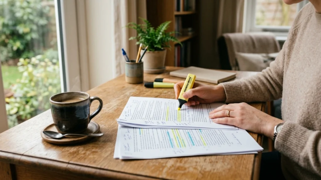 Reviewing severance paperwork as part of a layoff money plan