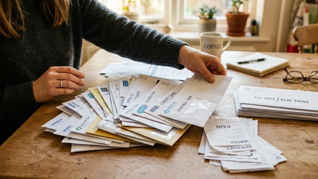 Sorting bills by priority in a layoff money plan