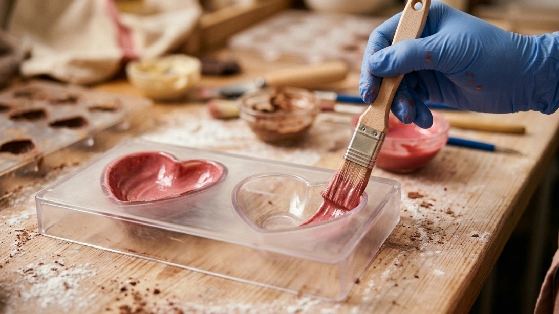 Valentine day chocolate make