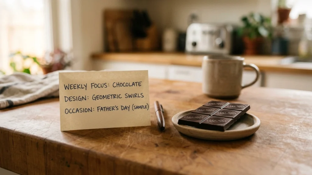 Custom lettered chocolate bar, advanced tier of homemade chocolate gift business