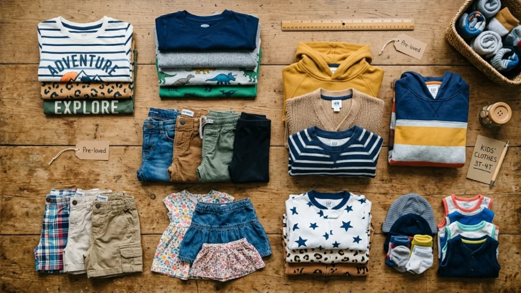 Secondhand kids clothing, silly money saving tips for families