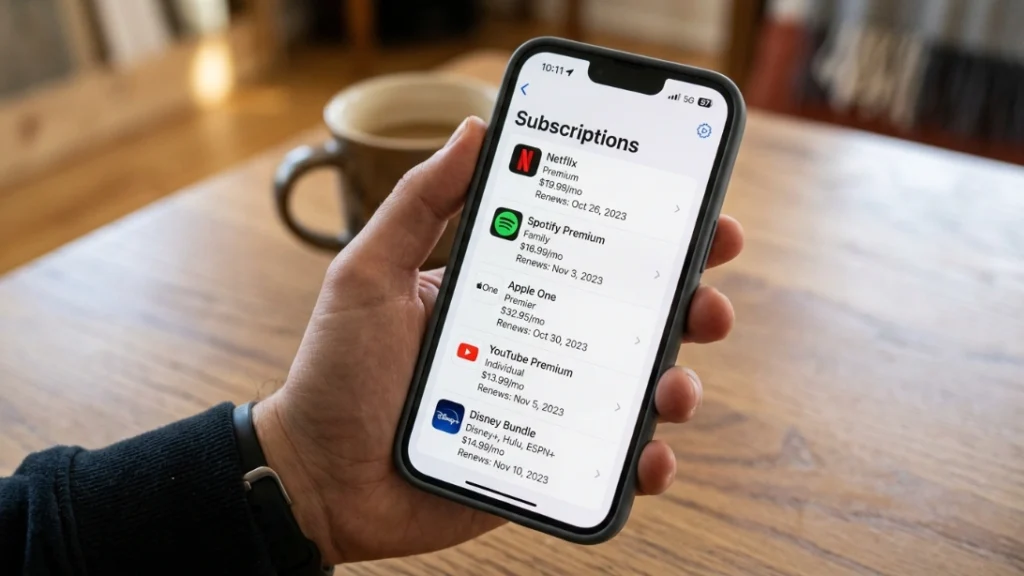 Tracking subscriptions, silly money saving tips for digital habits