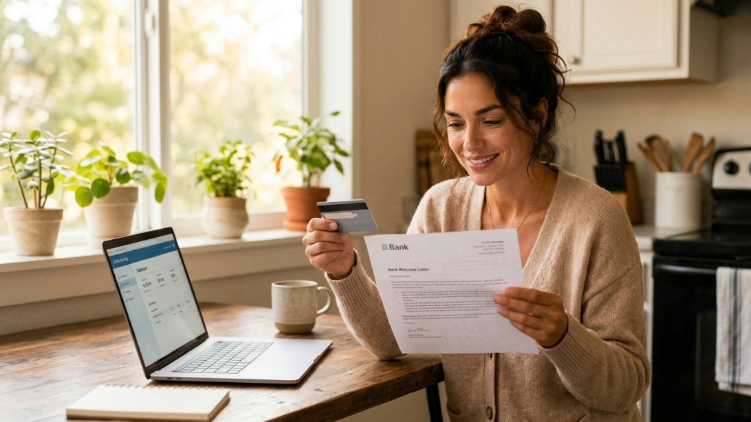Woman starting credit building from zero with a secured card