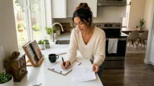 Reviewing the permit checklist to start a salad bar