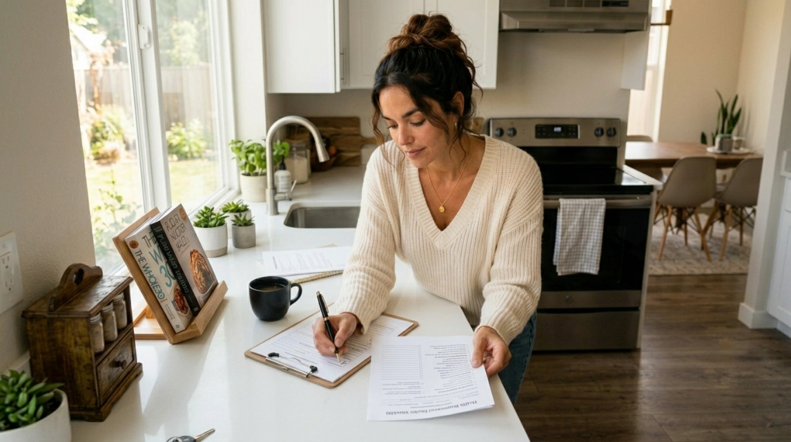 Reviewing the permit checklist to start a salad bar