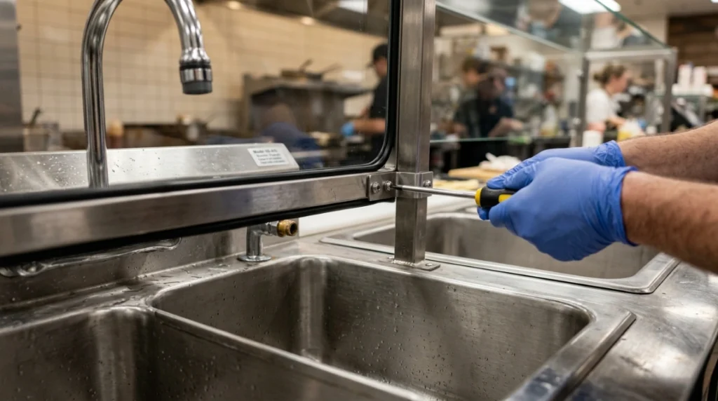 Food shield and sink setup required under retail food code